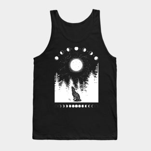 Celestial Howling Wolf Tank Top